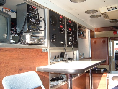 The So. Md. Red Cross Hambulance has been refitted inside, with the help of the So. Md. Amateur Radio Club, to provide local area, statewide, and world-wide communications via radio. (Submitted photo)