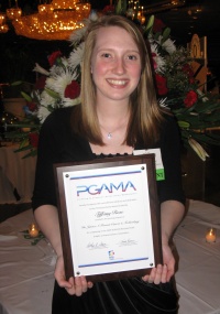 Tiffany Rose, a graphic communications student at the Dr. James A. Forrest Career and Technology Center in Leonardtown, received the 2009 Maryland Student Award from the Printing and Graphics Association of MidAtlantic (PGAMA) at the fourth annual Print Quality Awards Banquet held March 12, at Martin's West in Baltimore. (Submitted photo)