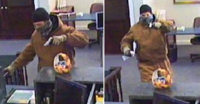 Bank surveillance photos of a robbery on Feb. 11, 2010 in Solomons, Md.