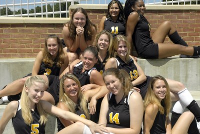 Former CSM volleyball player Allyn Rose, first row, left, of Newburg, poses with teammates during the 2006 season. Rose competed in the Miss USA pageant in Las Vegas on June 19, 2011. (CSM File Photo)