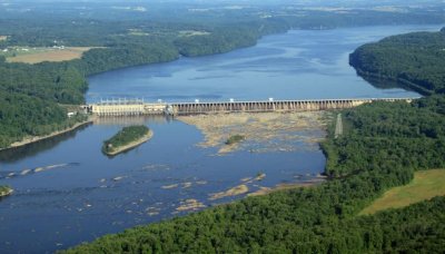 Aerial view of the Conowingo Dam in the north eastern part of Maryland (Photo: Jane Thomas, University of Maryland Center for Environmental Studies)