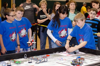Calvert Elementary School’s Inferno Bots Blue took away the Elementary School Champion Award at the College of Southern Maryland’s 2015 LEGO Robotics Challenge April 11 at the La Plata Campus.