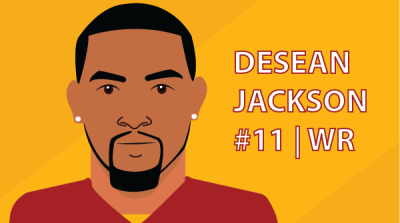 Illustration of DeSean Jackson by Brittany Cheng.