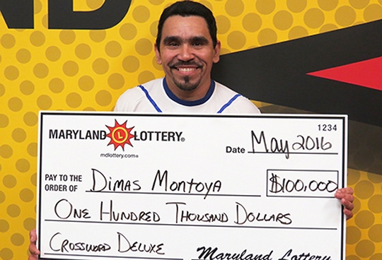 Dimas Montoya, a Waldorf resident and frequent Maryland Lottery player, scored a $100,000 win.