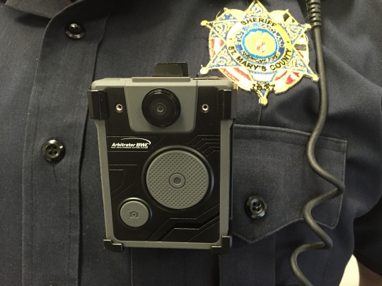 The Sheriff's Office selected the Arbitrator body-worn camera made by Panasonic because the in-car and body-worn cameras use the same software and share the same database. (Photo: SMCSO)