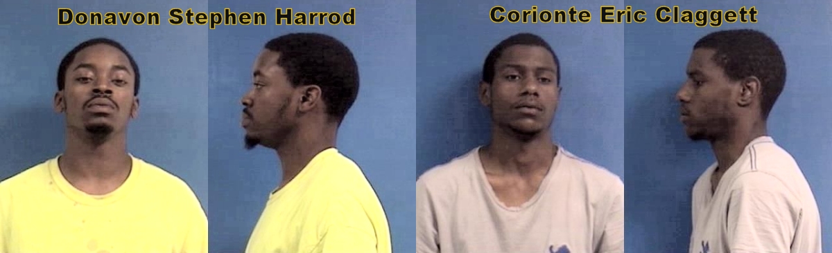 Donavon Stephen Harrod, the alleged dealer, 21, of Prince Frederick and Corionte Eric Claggett, 18, one of the 3 alleged robbers.