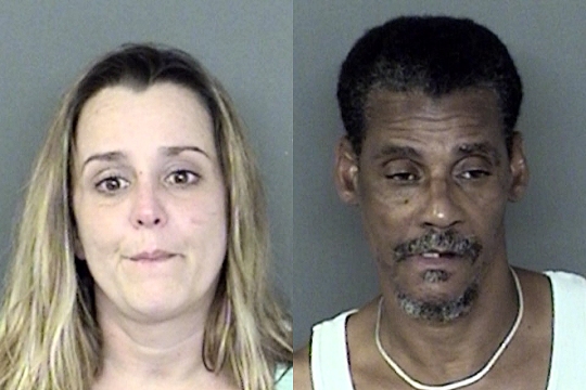 Megan Lee Maxwell, age 35, of Clements, and Joseph Louis Herbert, age 50, of Mechanicsville. (Booking photos via SMCSO)