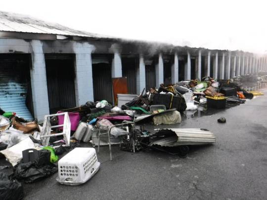 The aftermath of the 2 alarm fire at Economy Storage in Waldorf Saturday morning. (Photo: Office of the State Fire Marshal)