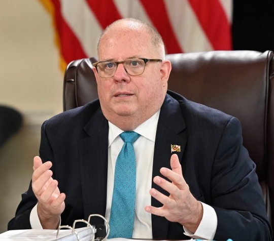 Gov. Larry Hogan at Board of Public Works virtual meeting July 1. (Governor's Office Photo)