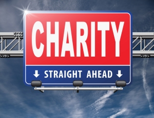 Charity sign.
