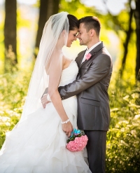 Newly married couple. Stock photo.