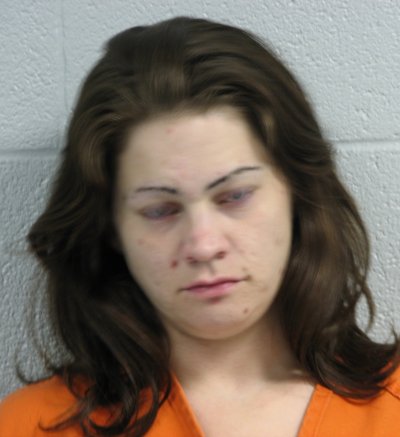 Barbara Louise Hampton, 28, of Prince Frederick, Md., was arrested on Wednesday for the murder of her mother Pamela Varner. (Calvert County Police Arrest Photo)