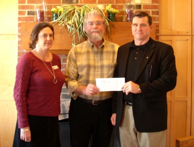 Northrop Grumman's Tom Cavanaugh (at right) is a member of Greenwell's Vacations for Vets Steering Committee. Also pictured are Greenwell Foundation Executive Director Kendall Sorenson-Clark (at left) and Greenwell Foundation Board of Trustees President Joe Anderson.