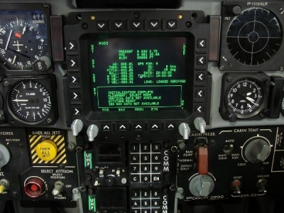 The cockpit display for the F-5Ns new LN-260 Inertial Navigation System. (Photo: U.S. Navy)