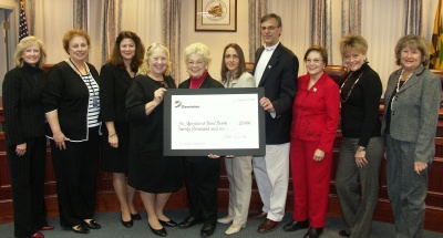 Left to right: Terry Shannon, Acting County Administrator for Calvert County; Maureen Hoffman, Director, Calvert County Department of Community Resources; Karen Lehman Cieplak, Director of Charles County Department of Community Services; Linda Kelley, Calvert County Commissioner; Barbara Stinnett, Calvert County Commissioner; Brenda DiCarlo, Manager of the Southern Maryland Food Bank; Mike Frederick, Director of LNG Operations for Dominion Cove Point; Susan Shaw, Calvert County Commissioner; Nancy Smith, Major Gifts Officer; and Paula Minsk, Chief Development Officer of the Maryland Food Bank. (Submitted photo)