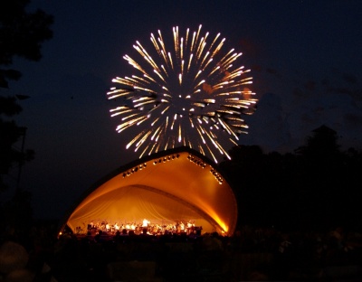 An open-air performance at a prior River Concert in St. Mary's City.