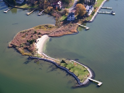 Aerial Photograph of Swan Point where So. Md.'s first residential will rise on Wednesday at noon. (Photo: Rich Hudak)