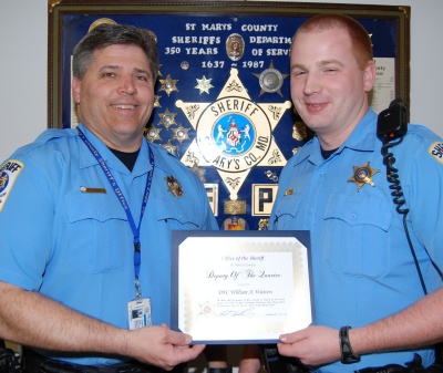 Deputy First Class William A. Watters was named the Deputy Sheriff of the 4th Quarter for 2008. (Submitted photo)