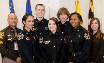 Pictured from left to right are Cpl. Rhett Calloway, Sierra Saunders, Chris Chamblee, Katie Collins, Tyler Jenkins, Jania Osborne and Forensic Evidence Technician Shelly Progovitz. (Submitted photo)