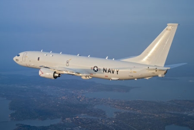 P-8A T1 Flight to Pax River. (Photo credit: Boeing photo. Neg. #P64934-02)