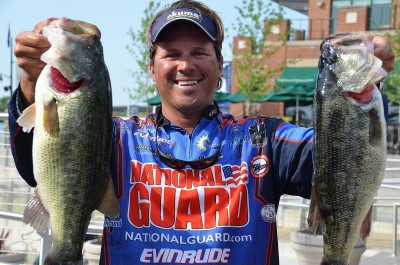 Scott Martin leads in the Wal-Mart FLW bass fishing tournament currently underway on the Potomac River. (Submitted photo)