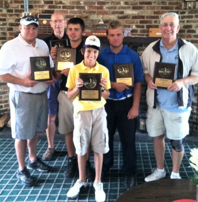 Chesapeake Hills Golf Course held its Club Championship Aug. 18 and 19. The winners were, from left, Mike Lemieux, Jesse Sampson, Keyan Riseling, Joey Hornish, Chuck Seward and Dan Cannon. (Submitted photo)