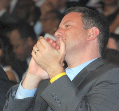 Howard County Executive Ken Ulman applauds during Vice President Joe Biden's speech at the Democratic National Convention in Charlotte. Ulman is one of four potential candidates being discussed by Maryland Democrats for the 2014 gubernatorial race. (Photo: Julie Baughman)