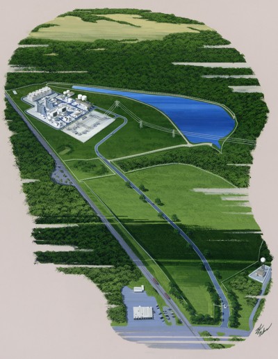 Artist's illustration of the 859 Megawatt Panda Mattawoman Generating Station (Graphic: Business Wire).