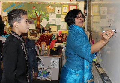 Aparna Joshi, a gifted education resource teacher at Milton M. Somers Middle School, was honored for her work with students and received a Teacher as Leader in Gifted and Talented Education award from the Maryland Advisory Council for Gifted and Talented Education and the Maryland State Department of Education.