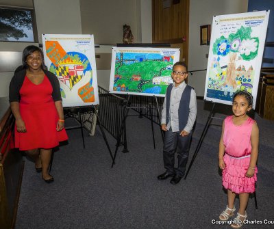 Pictured (left to right), Kamryn Murphy (Matthew Henson Middle School); Richard Eaglin (Malcolm Elementary School); Anne Vanhappilly (St. Mary’s Bryantown School).