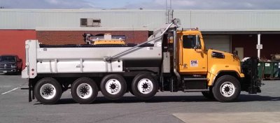 One of Maryland's new quad-axle “Monster Plow Trucks” that are nearly one and a half times the size of a regular plow truck. (Photo: SHA)