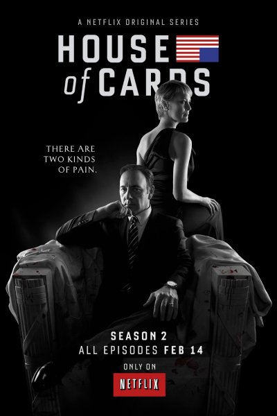 A promotional poster for season 2 of the popular House of Cards series.
