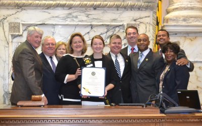 Speaker of the House, Michael Busch (30A Anne Arundel), Delegate Anthony O’Donnell (29C Calvert/St. Mary’s), Delegate Sally Jameson (28 Charles), Delegate Deborah Rey (29B St. Mary’s), Miss Agriculture, Jordan Mister, Delegate Mark Fisher (27C Calvert), Delegate Matt Morgan (29A St. Mary’s), Delegate Michael Jackson (27B Calvert), and Delegate C.T. Wilson (28 Charles) and Delegate Edith Patterson (28 Charles County).