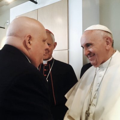 Gov. Larry Hogan met Pope Francis Thursday.