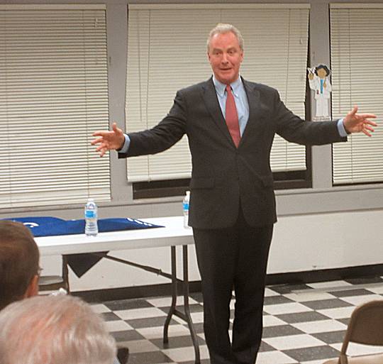 Rep. Chris Van Hollen at the Columbia Democratic Club. (Photo: MarylandReporter.com)