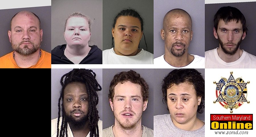 Top row, left to right: Matthew Thomas Simmons, age 34, of St. Leonard; Amy Marie Copsey, age 33, of Mechanicsville; Brittany Nicole Medley, age 26, of Lexington Park; Willie Sheldon Miller, age 48, of Lexington Park; Eric William Tayman, age 25, of Lexington Park. Bottom row: Alyssa Myranda Lewis, age 20, of Mechanicsville; Willie Sheldon Miller, age 48, of Lexington Park; Alexander Yates Mill, age 25, of Hollywood; Travis Devon Floyd, age 28, of Lexington Park; Queen Ella Champion, age 33, of Lexington Park.