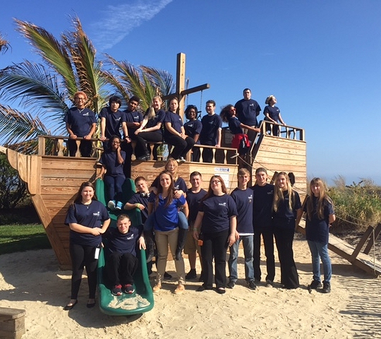 Students from Dr. James A. Forrest Career and Technology Center in Leonardtown take some leisure time at the SkillsUSA Maryland Fall Leadership Conference.