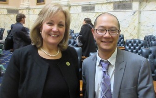 Dels. Kathy Szeliga and David Moon. (Photo: MarylandReporter.com)