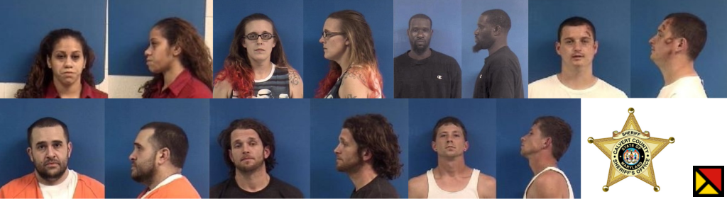 Top row, left to right: Eric Gallodoro, 25, of Lusby; Ashley Fournier, 35, of Chesapeake Beach; Bobby King, Jr., 31; and Eric Gallodoro, 25, of Lusby. Bottom row: James Martin, 36, of Great Mills; Joseph Vittatoe, 30 of Mechanicsville; and Michael Langley, 30 of Leonardtown.