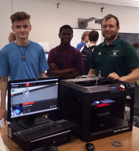 Pictured l to r, PHS students Will Gotsch and John Freeman, and teacher Jimmy Yurko. (Submitted photo)