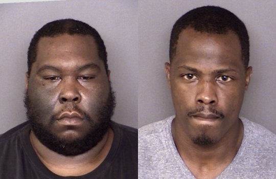 Woody Nathaniel Ward (Age 39) and James Roshawn Garrett (Age 34) both of Hollywood, Maryland. (Booking photos)