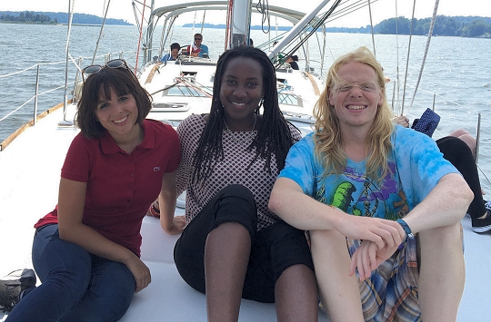 Pictured: (left to right) Ane González Ruiz, Sarah Couvin, and Hannes Finnern. (Photo: SMCM)