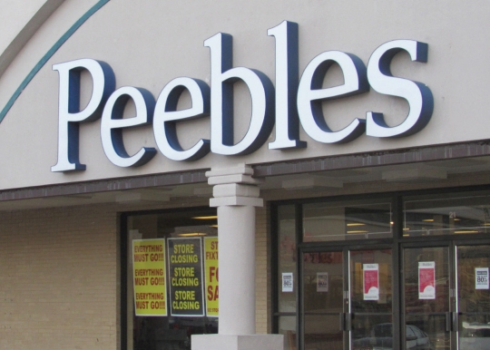 The Peebles department store in St. Mary’s Square Shopping Center. (Photo: Guy Leonard, County Times)