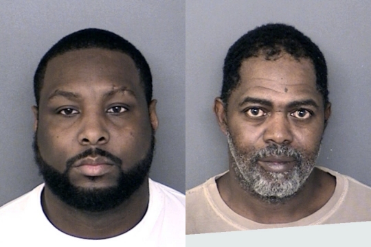 Joseph Henry Payne, 38, of Lexington Park and Raymond Anthony Jones, Sr., 48, of Great Mills. (Booking photos)