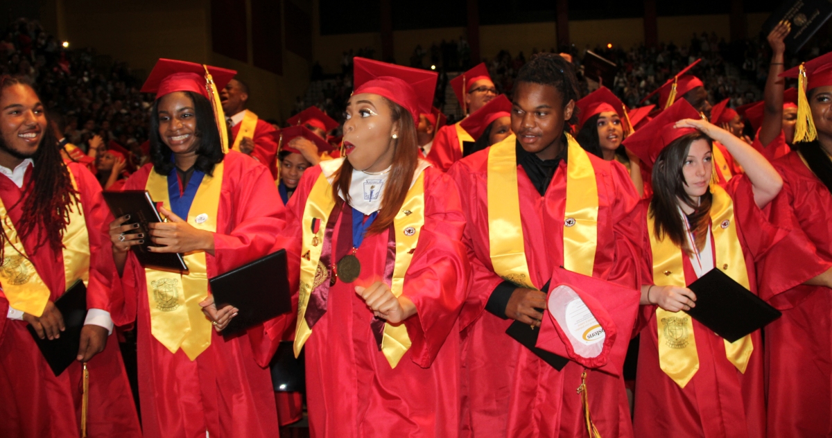North Point seniors celebrate graduation on June 2 at the Convocation Center. (Photo: CCPS)