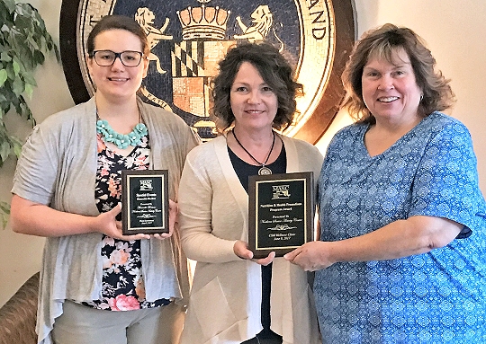 Program Specialist Rachel Mowatt (left), Operations Manager MarieNoelle Lautieri, and Office Specialist Helene Hunter are proud to offer award winning programs at the Northern Senior Activity Center.