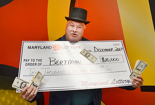 Nicknamed "Bertman," the 41-year-old winner picked his numbers and added the Super Bonus multiplier feature.