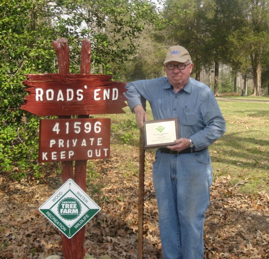 Pictured is Carl Neeley, who was named as the 2018 St. Mary's County Tree Farmer of the Year.