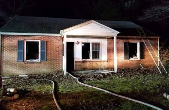 The aftermath of the house where a man and his dog perished in a fire last Saturday night.