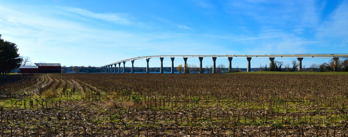 The Gov. Thomas Johnson Bridge as seen from Solomons, Calvert County. somd.com File Photo.